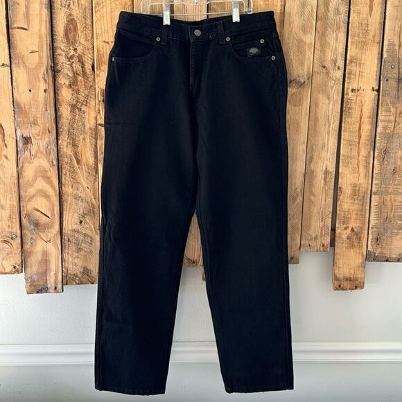 NWT Vintage Harley Davidson Classic Women's McJean Denim Black Size 12P - Picture 2 of 13